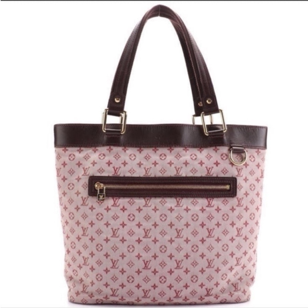 Louis Vuitton Red and Brown Monogram Tote